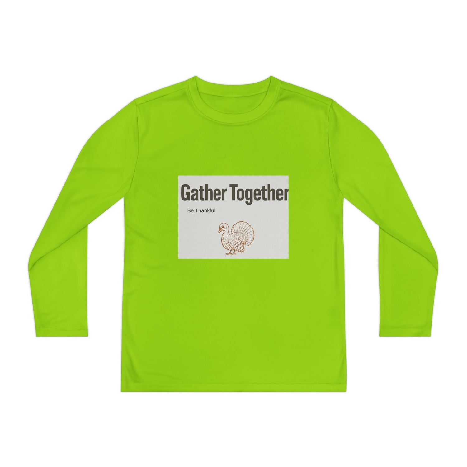 Thanksgiving Youth Long Sleeve Tee, Gather Together Shirt, Kids Long Sleeve Shirt, Family Celebration Apparel, Holiday Gift Printify