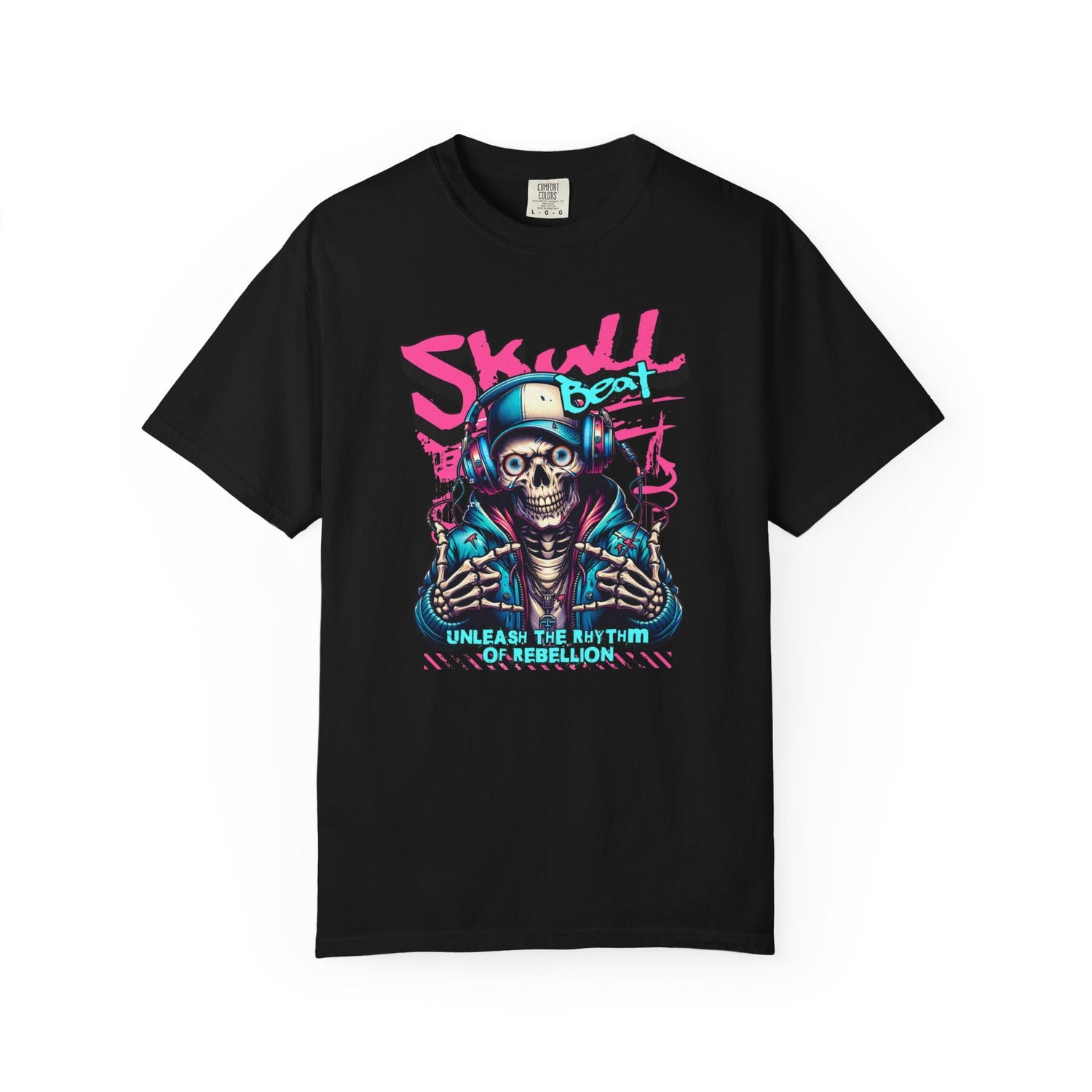 Skull Beat Unisex T-Shirt - Music Lover Graphic Tee, Halloween Costume, Premium Cotton Streetwear Gift for Men & Women, Alternative Fashion Printify