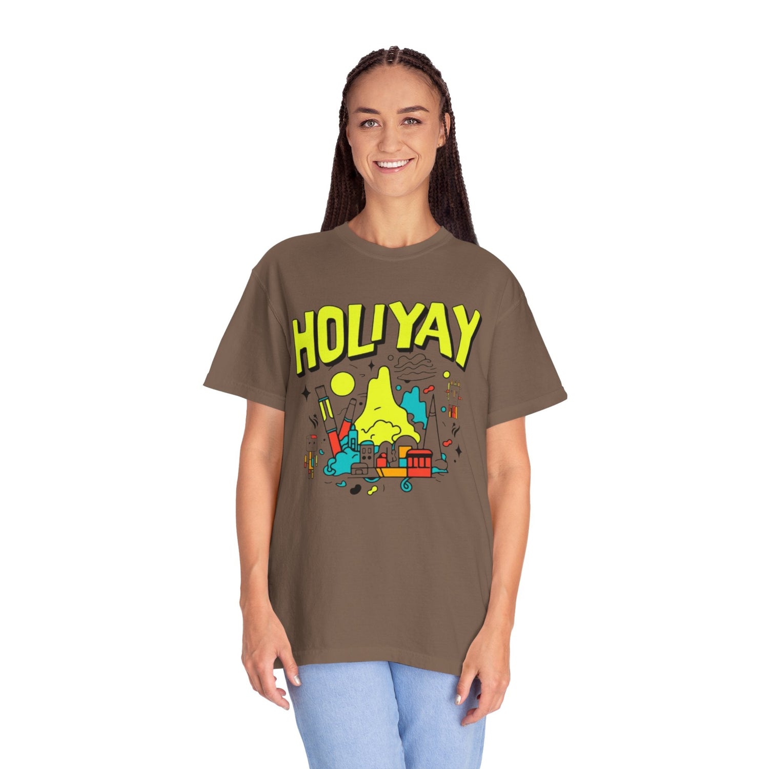 Holi-Yay Graphic T-Shirt, Fun Summer Tee, Unique Gift, Casual Wear, Birthday, Holiday Celebration, Unisex Apparel Printify