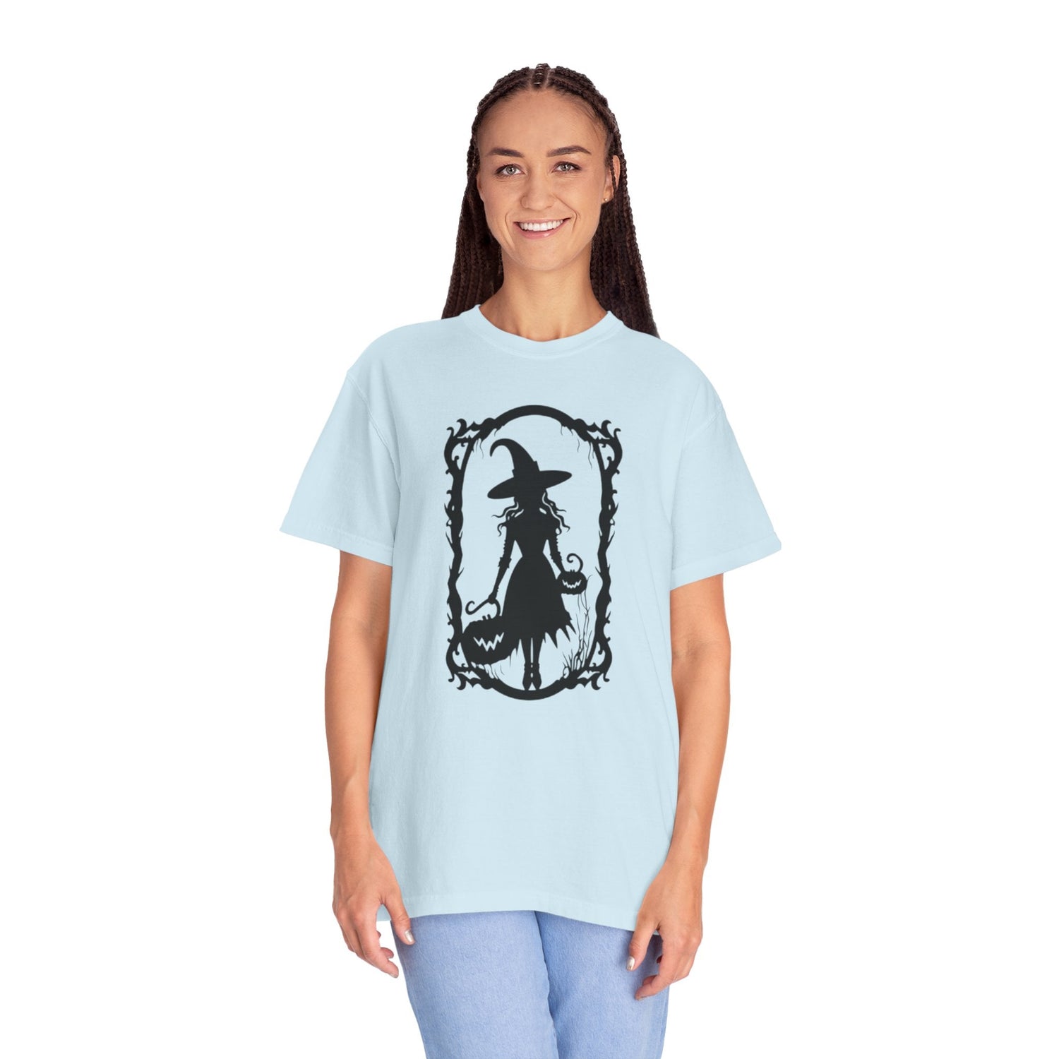 Witchy Garment-Dyed T-Shirt | Halloween Fashion Unisex Tee | Spooky Fall Apparel | Witch Costume Essential Printify