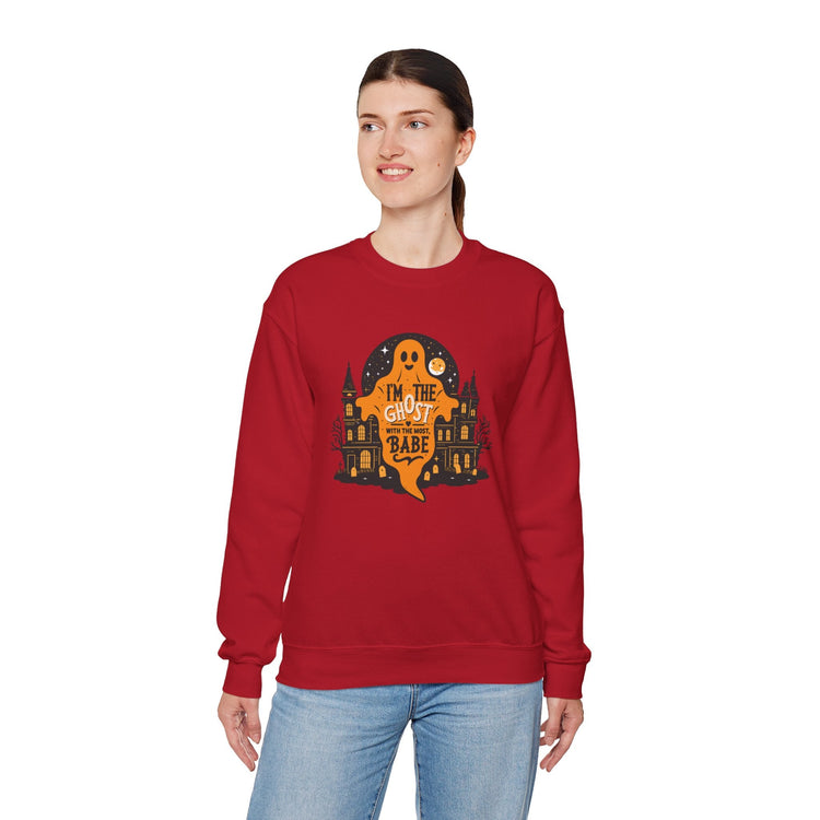 Unisex Halloween Ghost Sweatshirt - Spooky Vibes, Cozy Apparel, Perfect for Fall, Ghost Lover Gift, Halloween Celebration Printify