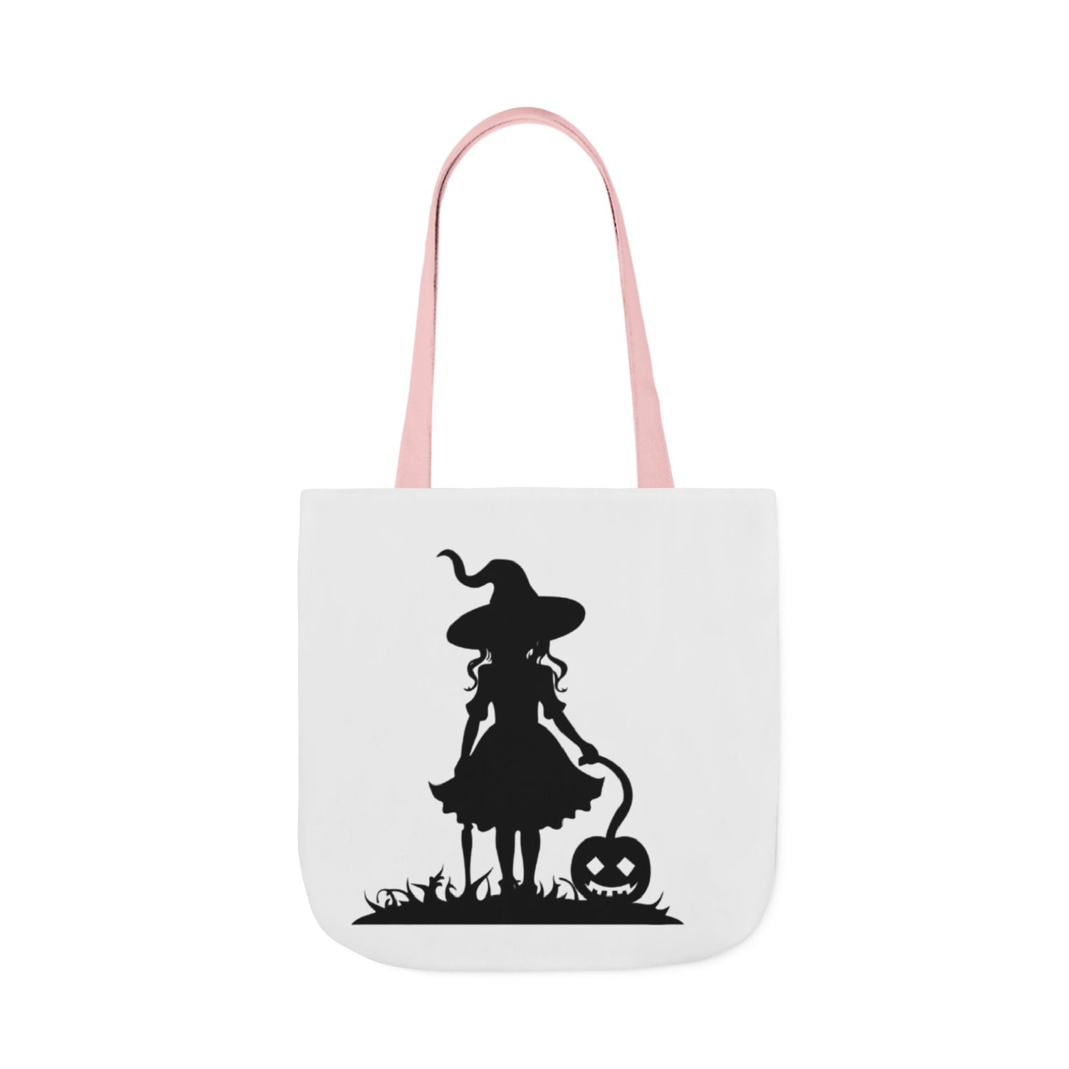 Halloween Witch Canvas Tote Bag, Spooky Treat Bag, Autumn Market Tote, Trick-or-Treat Bag, Gift for Witches, Seasonal Accessories Printify