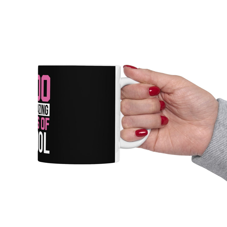 Flamingo School Celebration Mug | 100 Days of School Gift | Fun Teacher Appreciation | Cute Student Keepsake | Drinkware Printify