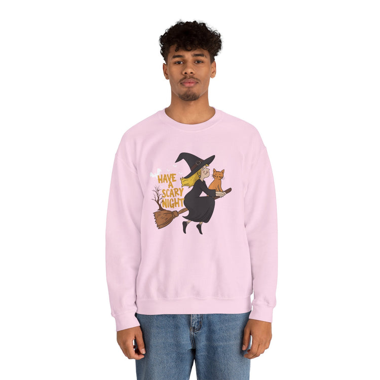 Halloween Witch Sweatshirt, Cozy Crewneck, Unisex Sweater, Spooky Season Apparel, Scary Night Gift, Fall Fashion Printify