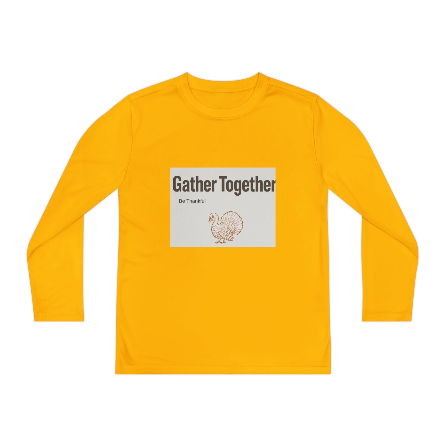 Thanksgiving Youth Long Sleeve Tee, Gather Together Shirt, Kids Long Sleeve Shirt, Family Celebration Apparel, Holiday Gift Printify