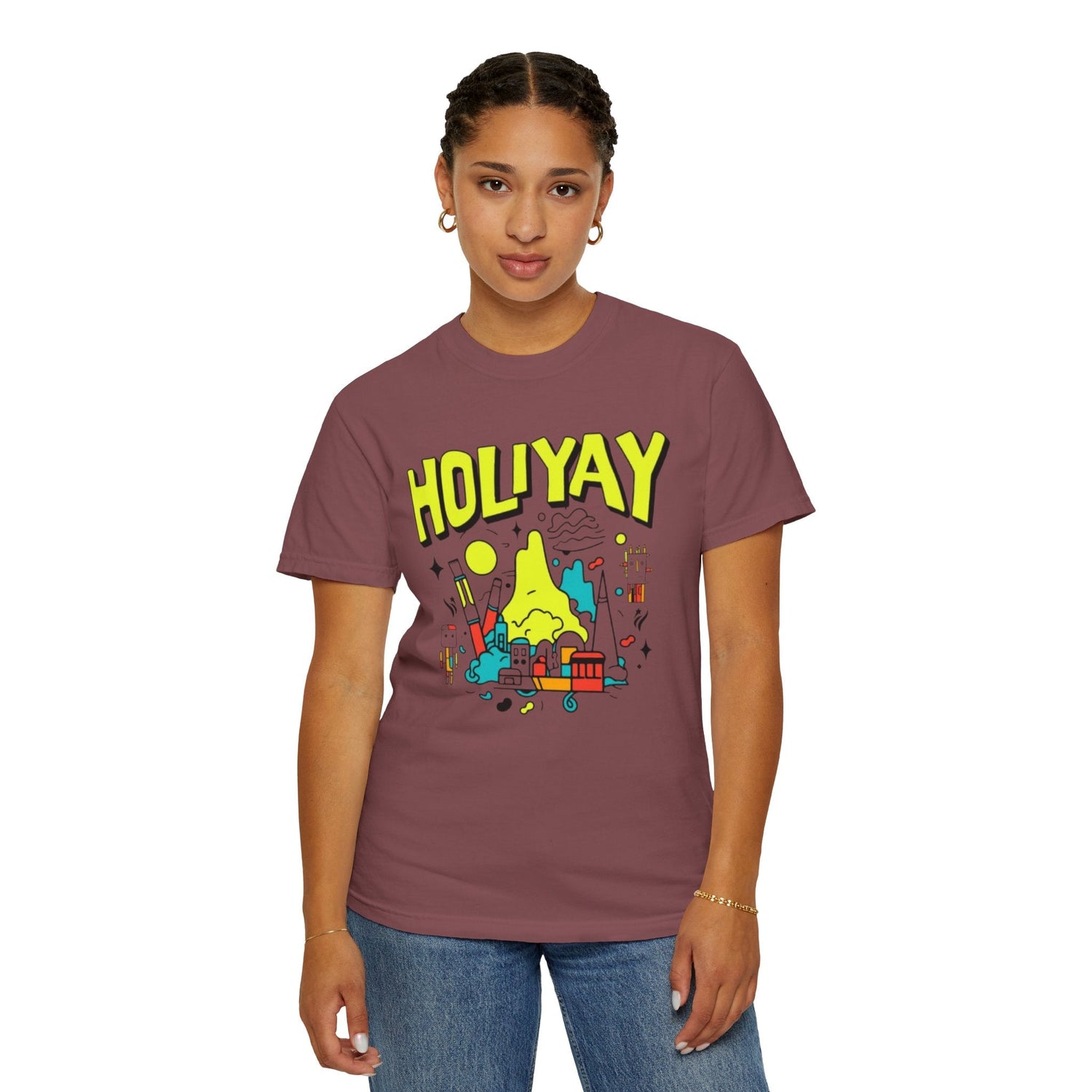 Holi-Yay Graphic T-Shirt, Fun Summer Tee, Unique Gift, Casual Wear, Birthday, Holiday Celebration, Unisex Apparel Printify