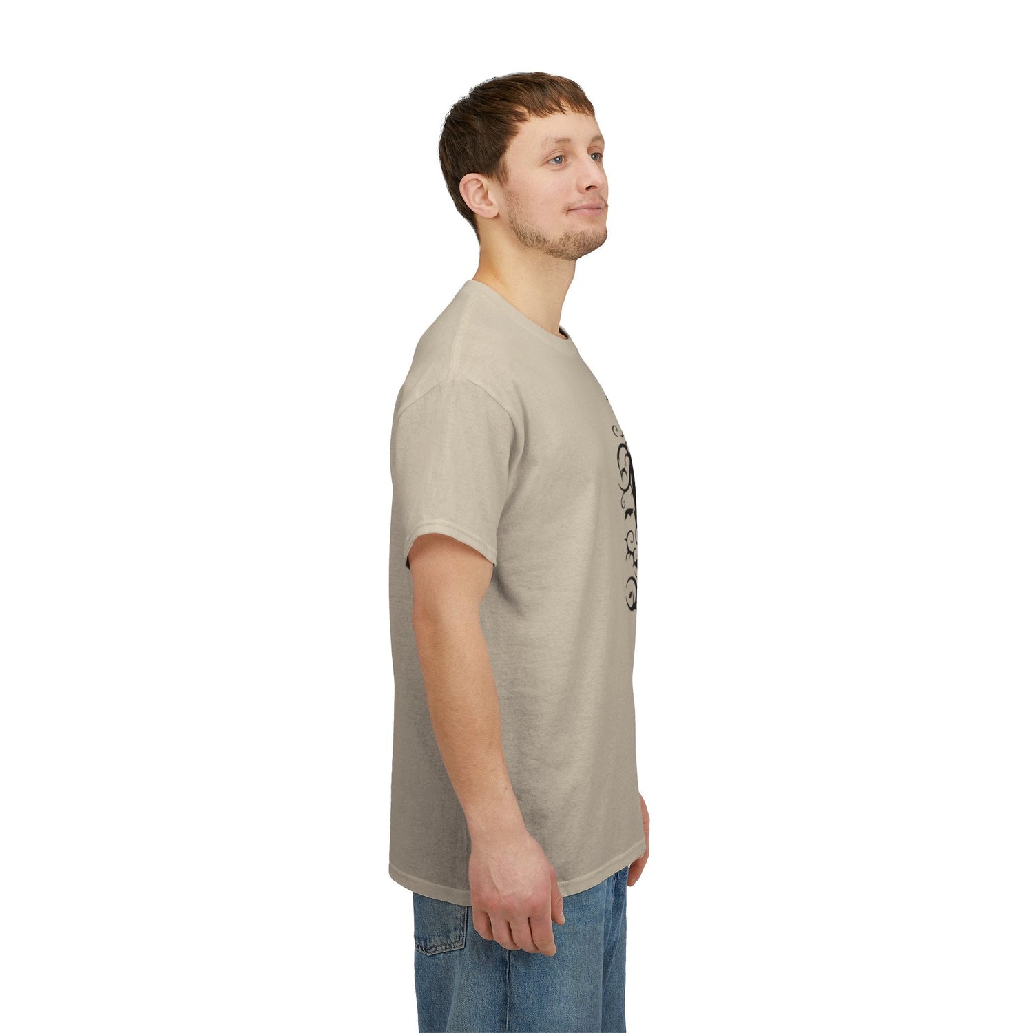 Whimsical Forest Silhouette Tee, Unisex Heavy Cotton T-Shirt, Fall Fashion, Halloween Shirt, Nature Lover Gift Printify