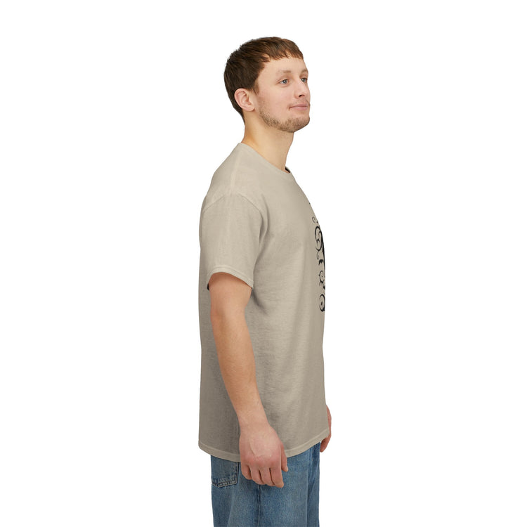 Whimsical Forest Silhouette Tee, Unisex Heavy Cotton T-Shirt, Fall Fashion, Halloween Shirt, Nature Lover Gift Printify