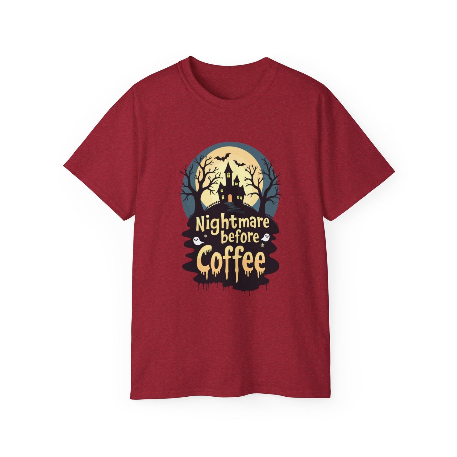 Nightmare Before Coffee Tee, Halloween T-Shirt, Coffee Lover Gift, Spooky Shirt, Unisex Graphic Tee, Autumn Apparel Printify