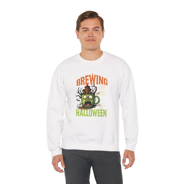Skull Floral Crewneck Sweatshirt, Unisex Pullover Sweater, Halloween Apparel, Cozy Gift, Trendy Streetwear Printify