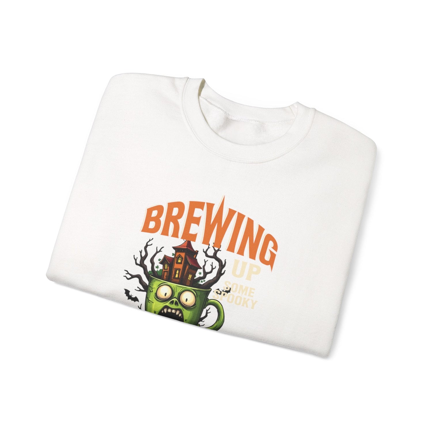 Skull Floral Crewneck Sweatshirt, Unisex Pullover Sweater, Halloween Apparel, Cozy Gift, Trendy Streetwear Printify