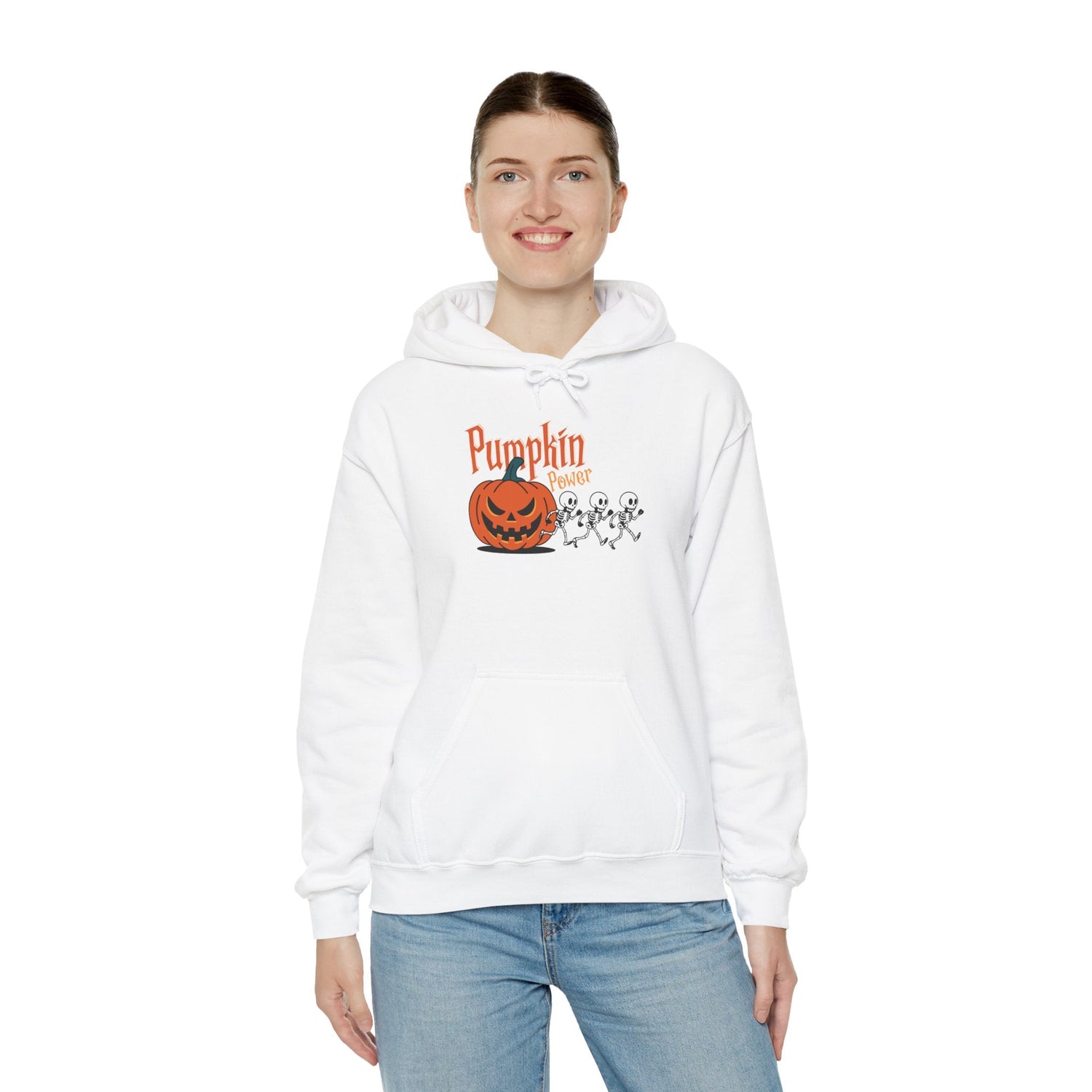 Halloween Pumpkin Sweatshirt, Spooky Fall Apparel, Cozy Hoodie, Unisex Halloween Clothing, Perfect Gift for Halloween Printify