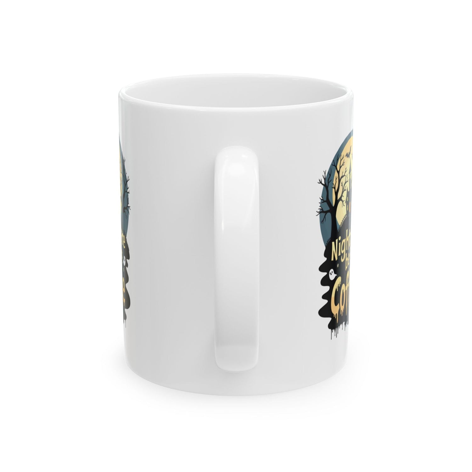 Nightmare Before Coffee Ceramic Mug - Halloween Coffee Cup, Spooky Mug, Gift for Coffee Lovers, Haunted House Decor, 11oz and 15oz Sizes Printify