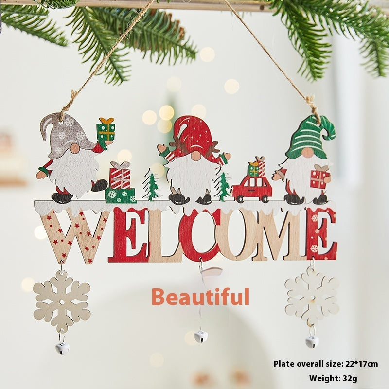 Christmas Tree Ornaments Christmas Wooden English Letter Card Ornaments My Store