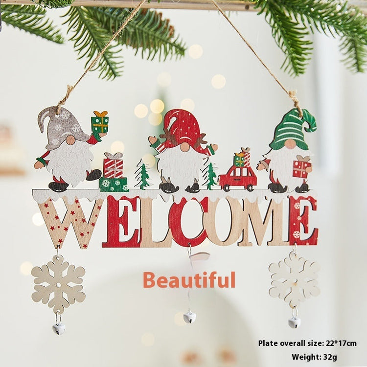 Christmas Tree Ornaments Christmas Wooden English Letter Card Ornaments My Store
