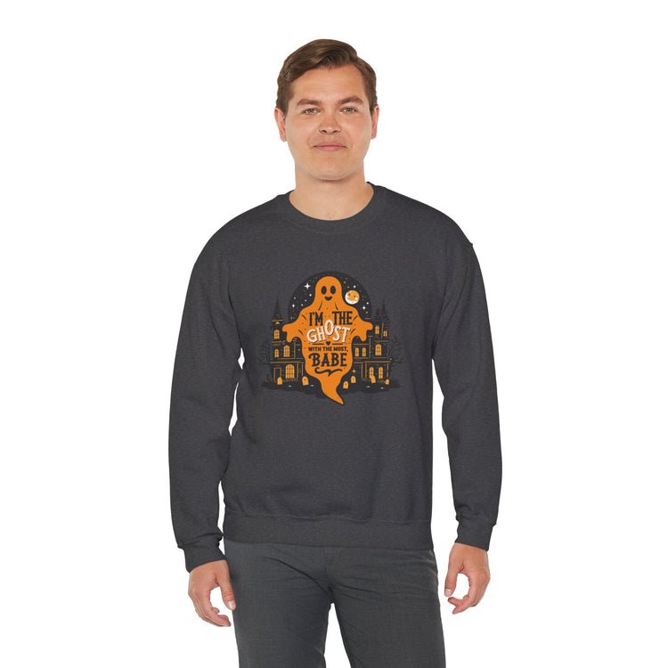 Unisex Halloween Ghost Sweatshirt - Spooky Vibes, Cozy Apparel, Perfect for Fall, Ghost Lover Gift, Halloween Celebration Printify
