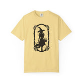 Witchy Garment-Dyed T-Shirt | Halloween Fashion Unisex Tee | Spooky Fall Apparel | Witch Costume Essential Printify
