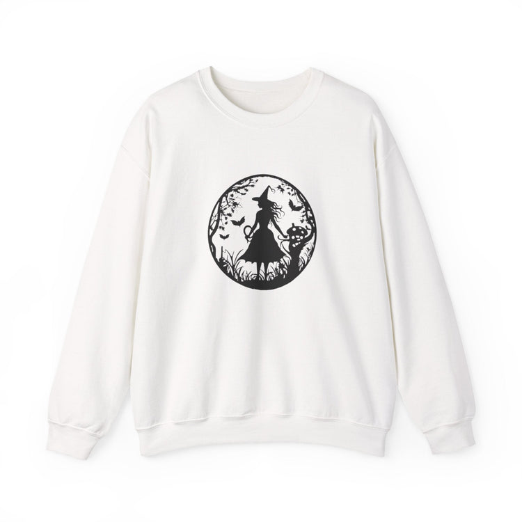 Mystical Forest Crewneck Sweatshirt, Cozy Fall Layering, Gift for Nature Lovers, Halloween Apparel, Unisex Sweatshirt Printify