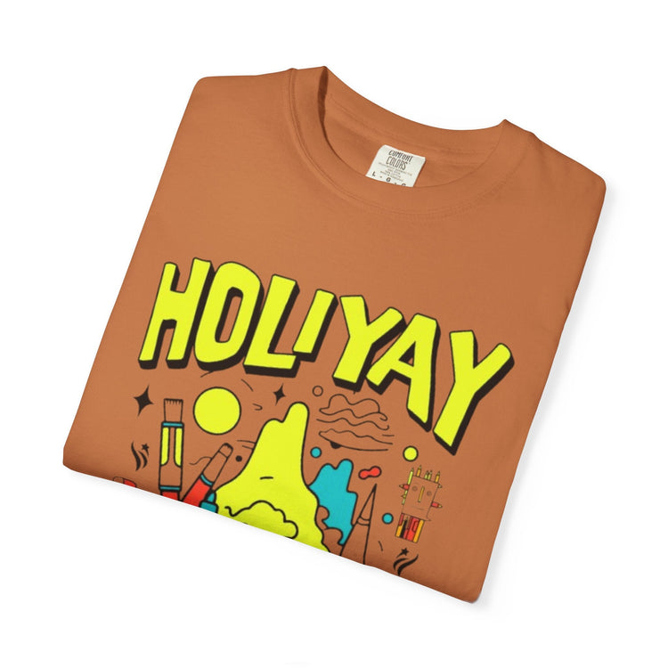 Holi-Yay Graphic T-Shirt, Fun Summer Tee, Unique Gift, Casual Wear, Birthday, Holiday Celebration, Unisex Apparel Printify