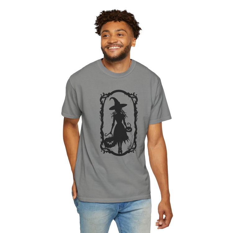 Witchy Garment-Dyed T-Shirt | Halloween Fashion Unisex Tee | Spooky Fall Apparel | Witch Costume Essential Printify