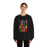 Home for the Holidays Crewneck Sweatshirt, Festive Sweater, Winter Apparel, Christmas Gift, Cozy Holiday Wear Printify