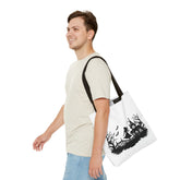 Spooky Silhouette Tote Bag - Halloween Gift, Witchy Style, Eco-Friendly Shopping, Causal Carryall, Gothic Art Design Printify