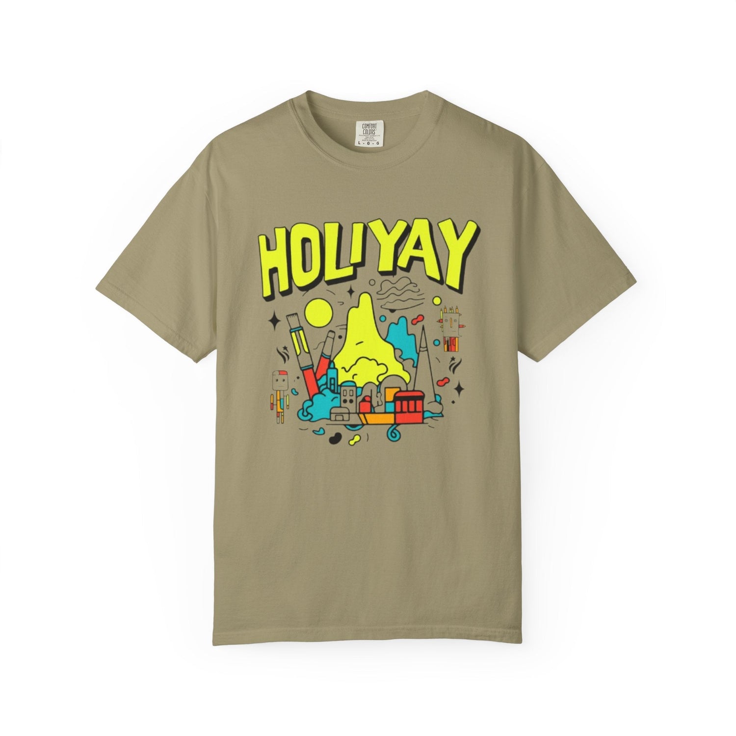 Holi-Yay Graphic T-Shirt, Fun Summer Tee, Unique Gift, Casual Wear, Birthday, Holiday Celebration, Unisex Apparel Printify
