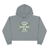 Chic Crop Hoodie with Vintage Floral Design, Trendy Streetwear, Gift for Her, Casual Outfit, Perfect for Spring Printify