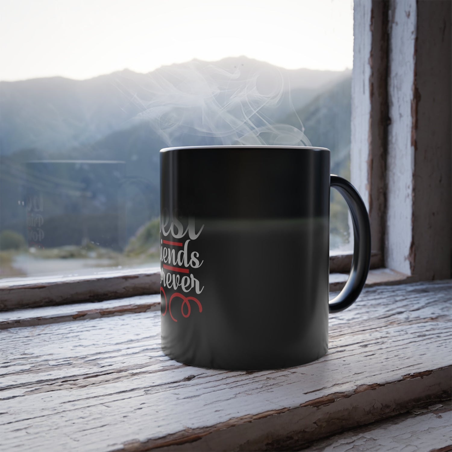 Best Friends Forever Color Morphing Mug - Unique Gift for Friends, Friendship Mug, Fun Coffee Cup, Customizable Drinkware Printify