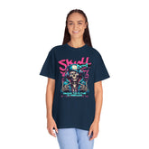 Skull Beat Unisex T-Shirt - Music Lover Graphic Tee, Halloween Costume, Premium Cotton Streetwear Gift for Men & Women, Alternative Fashion Printify