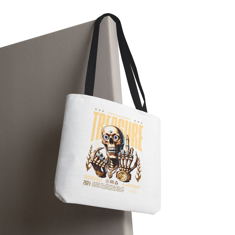 Treasure Hunting Tote Bag, Skull Design, Fun Beach Bag, Unique Gift for Adventurers, Perfect for Everyday Use Printify