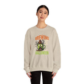 Skull Floral Crewneck Sweatshirt, Unisex Pullover Sweater, Halloween Apparel, Cozy Gift, Trendy Streetwear Printify