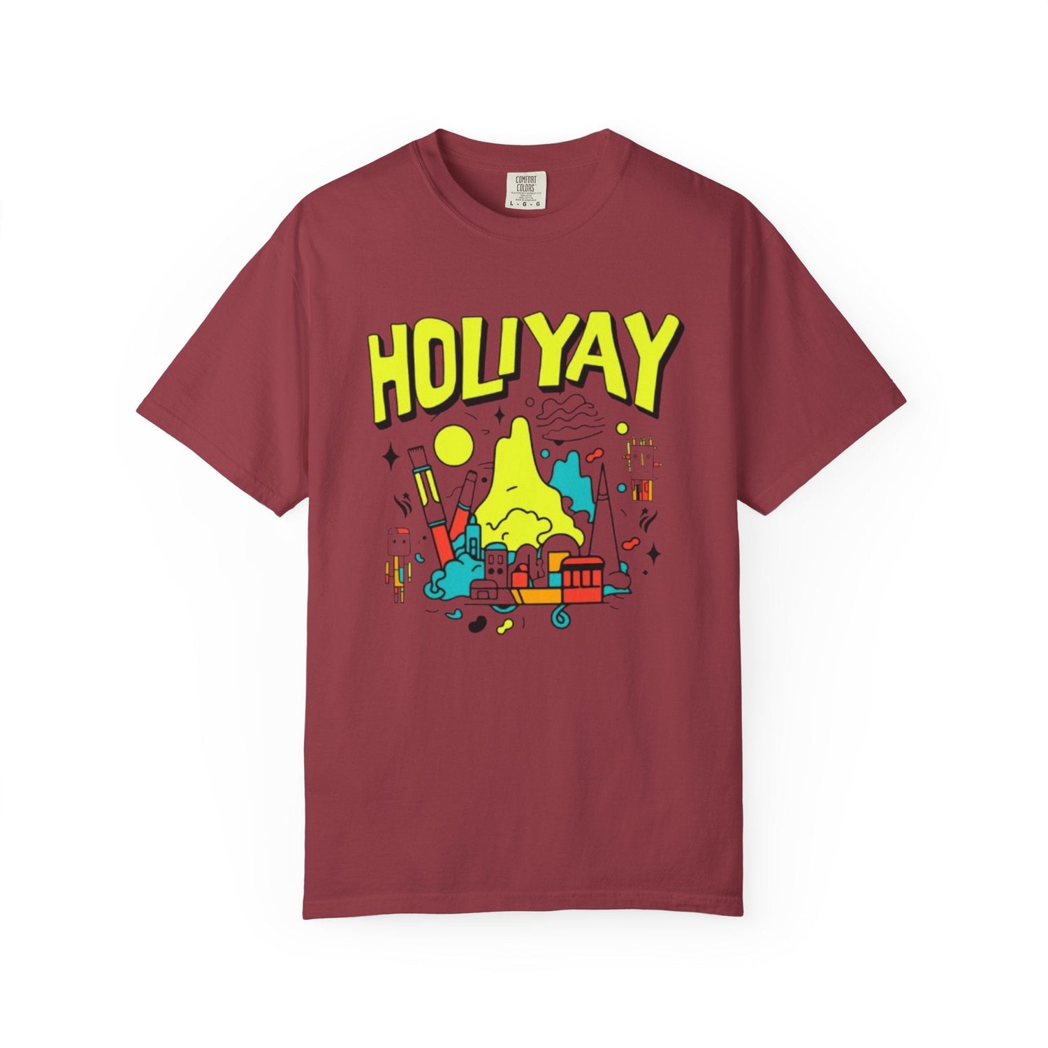 Holi-Yay Graphic T-Shirt, Fun Summer Tee, Unique Gift, Casual Wear, Birthday, Holiday Celebration, Unisex Apparel Printify