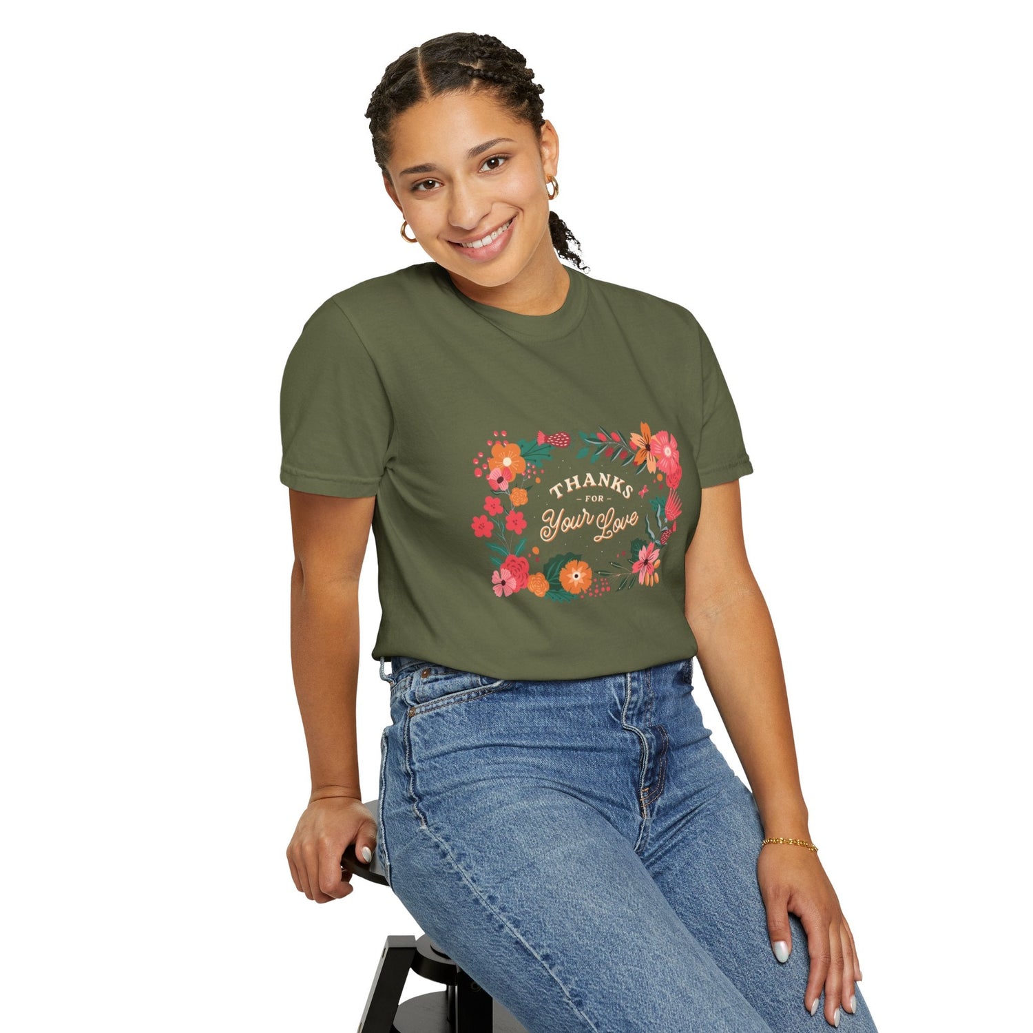 Floral Thank You T-Shirt, Comfortable Gift Tee, Unisex Floral Tee, Casual Style Shirt, Appreciation Day Gift, Everyday Wear Printify