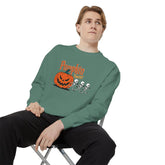 Pumpkin Skeleton Sweatshirt, Cozy Fall Apparel, Halloween Gift, Unisex Sweatshirt, Autumn Fashion Printify