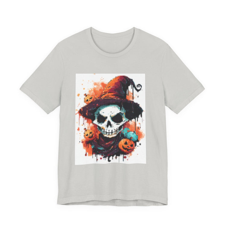 Halloween Skull Graphic Tee, Unisex Short Sleeve T-Shirt, Spooky Apparel, Fall Fashion, Halloween Costume Tee Printify