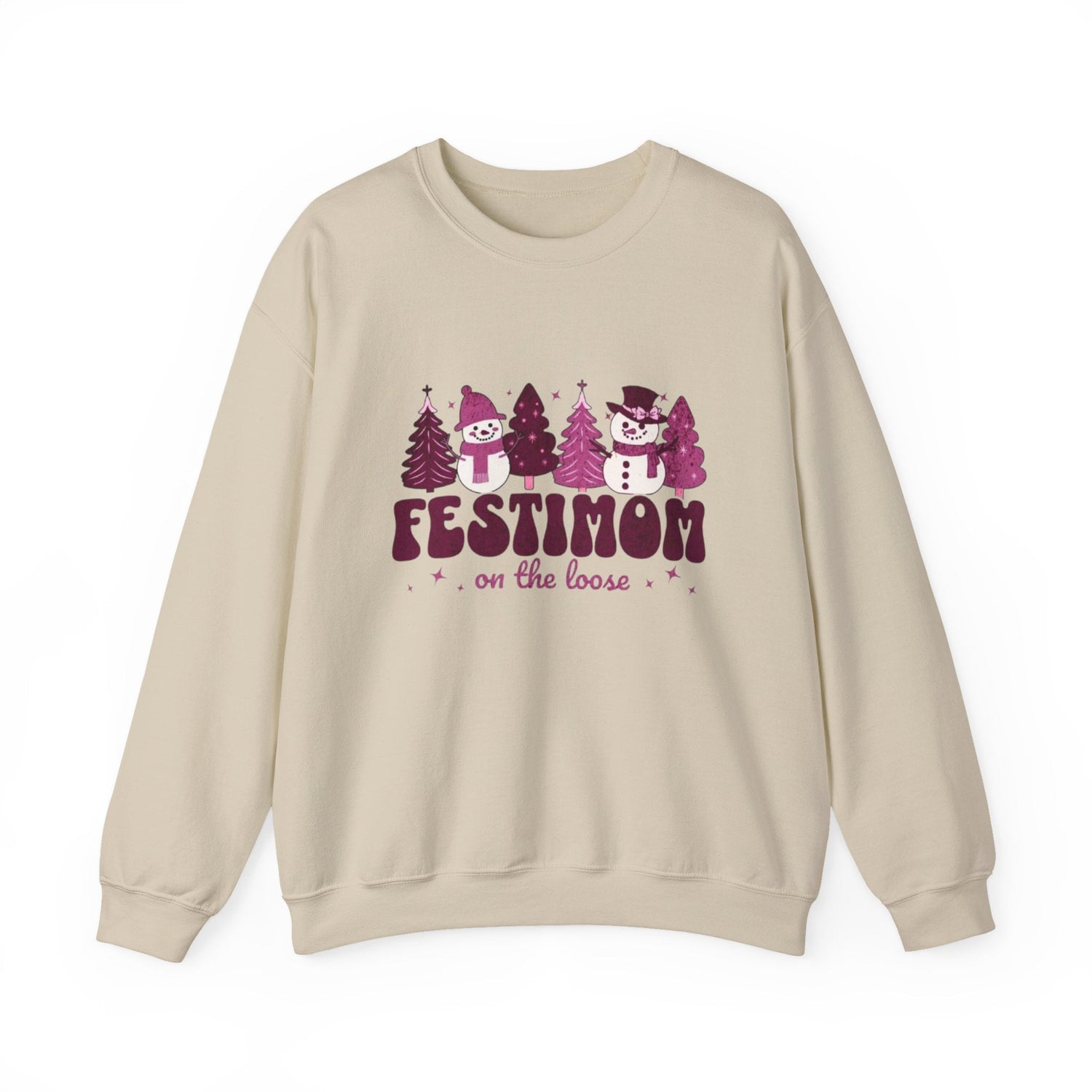 Festive Crewneck Sweatshirt with Fun Holiday Design, Cozy Winter Wear, Christmas Gift, Comfy Sweater, Unisex Holiday Apparel Printify