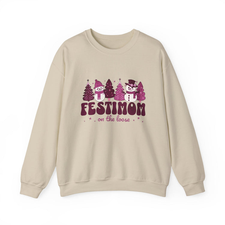 Festive Crewneck Sweatshirt with Fun Holiday Design, Cozy Winter Wear, Christmas Gift, Comfy Sweater, Unisex Holiday Apparel Printify