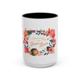 Floral Love Coffee Mug, Personalized Gift for Her, Wedding Favor, Inspirational Drinkware, Home Decor, 11oz, 15oz Printify