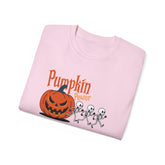 Halloween Skeleton Pumpkin Tee, Spooky Graphic Shirt, Unisex Fall Fashion, Halloween Costume Top, Fun October Apparel Printify