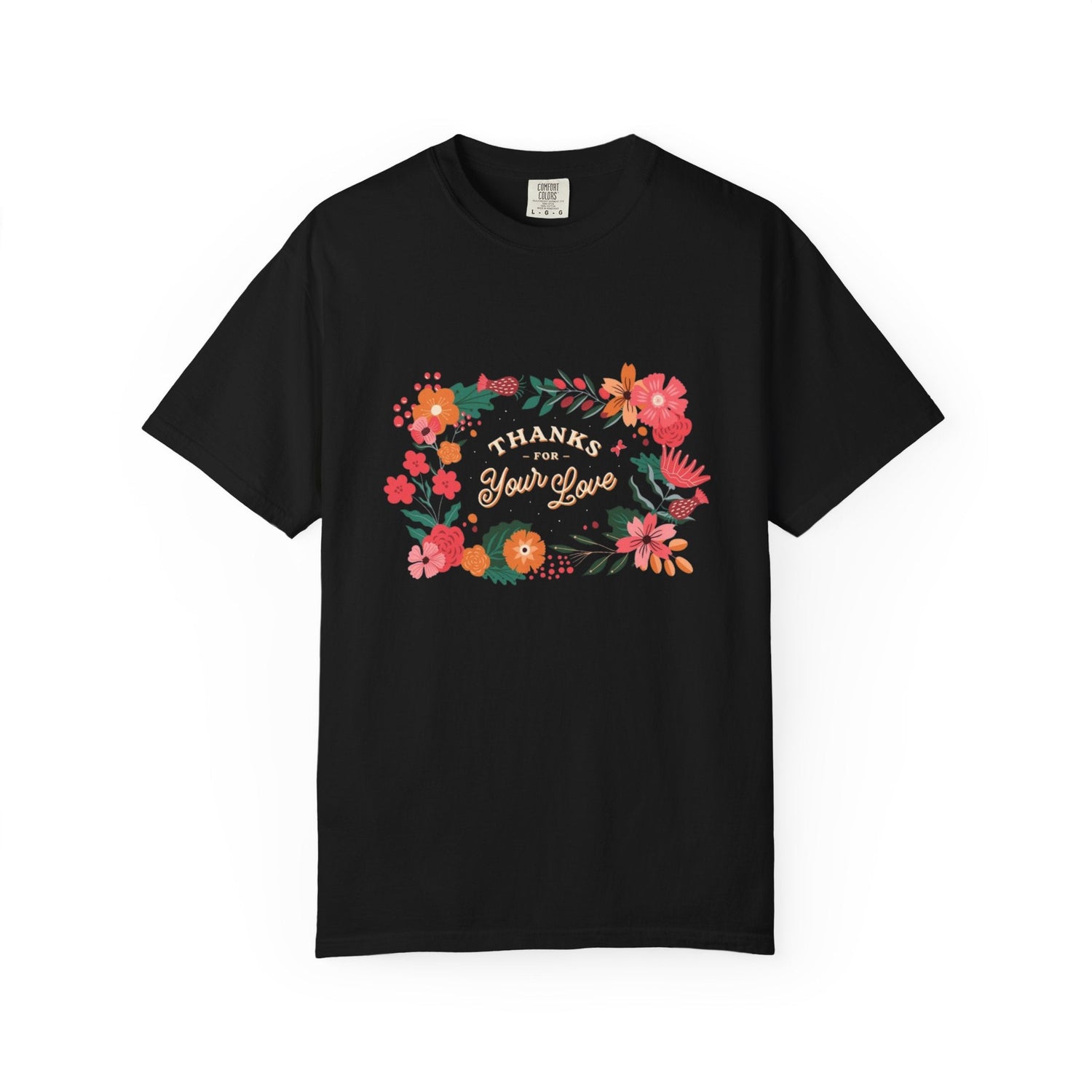 Floral Thank You T-Shirt, Comfortable Gift Tee, Unisex Floral Tee, Casual Style Shirt, Appreciation Day Gift, Everyday Wear Printify