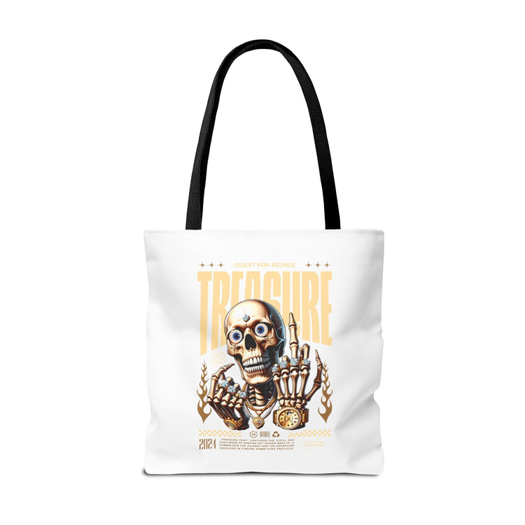 Treasure Hunting Tote Bag, Skull Design, Fun Beach Bag, Unique Gift for Adventurers, Perfect for Everyday Use Printify