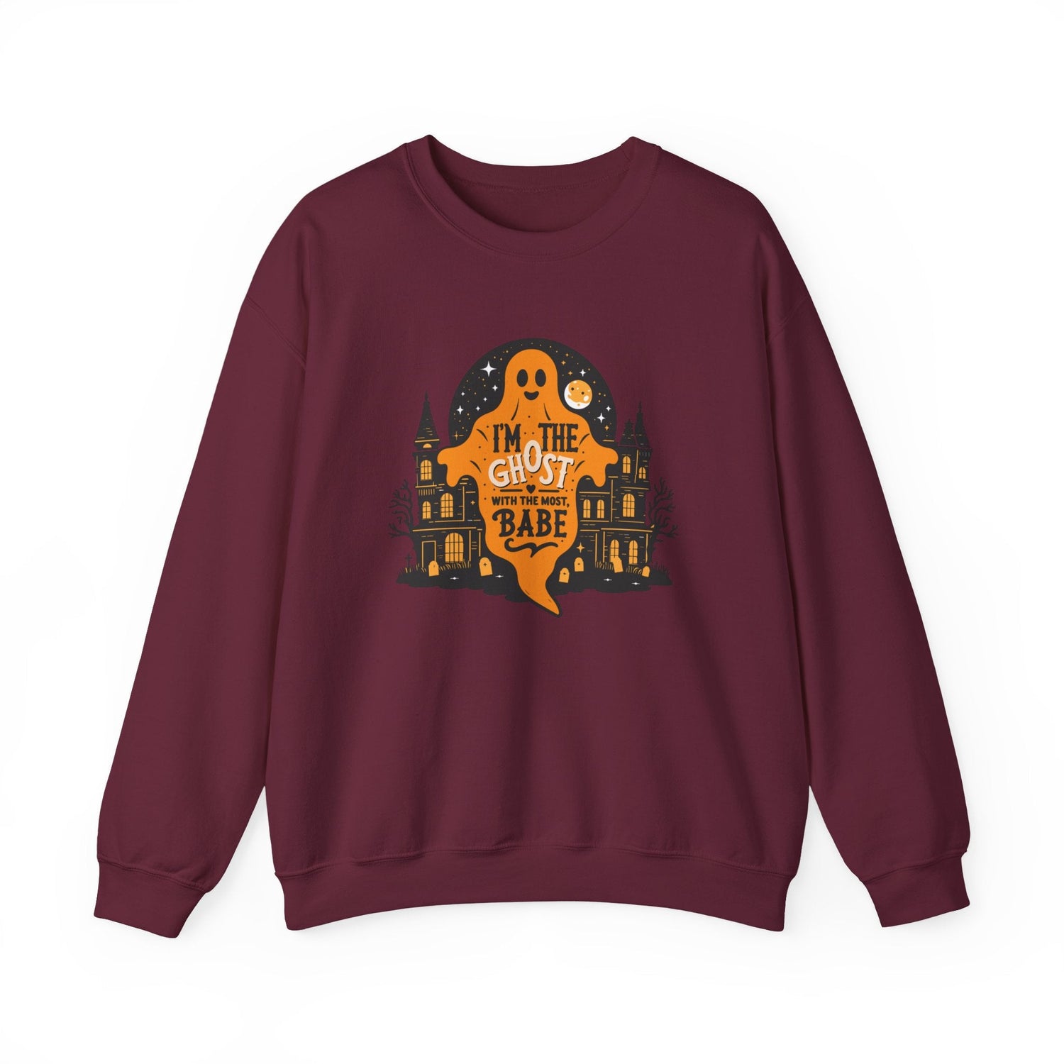 Unisex Halloween Ghost Sweatshirt - Spooky Vibes, Cozy Apparel, Perfect for Fall, Ghost Lover Gift, Halloween Celebration Printify