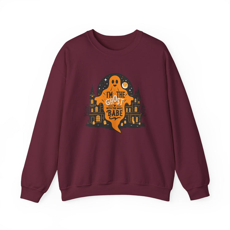 Unisex Halloween Ghost Sweatshirt - Spooky Vibes, Cozy Apparel, Perfect for Fall, Ghost Lover Gift, Halloween Celebration Printify