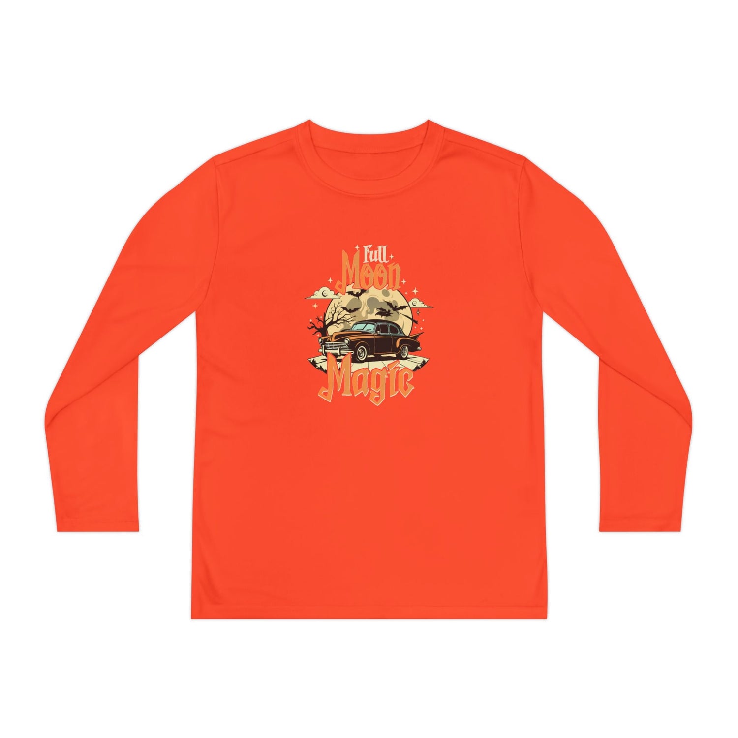 Youth Long Sleeve Competitor Tee - Vibrant Graphic Tee for Kids, Perfect for Casual Outings, Halloween, Parties, Everyday Wear, Unique [...] Printify