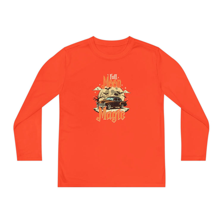 Youth Long Sleeve Competitor Tee - Vibrant Graphic Tee for Kids, Perfect for Casual Outings, Halloween, Parties, Everyday Wear, Unique [...] Printify