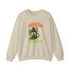Skull Floral Crewneck Sweatshirt, Unisex Pullover Sweater, Halloween Apparel, Cozy Gift, Trendy Streetwear Printify