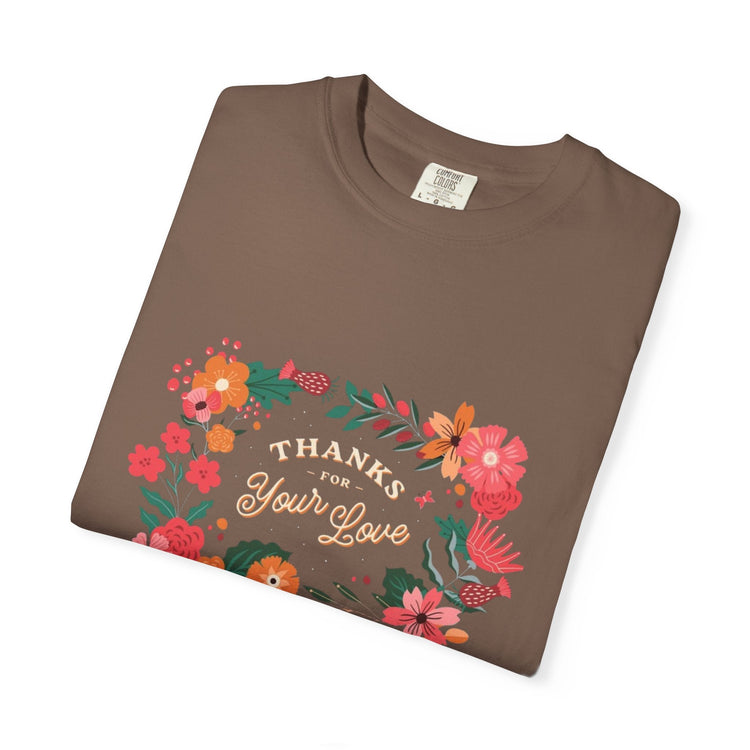 Floral Thank You T-Shirt, Comfortable Gift Tee, Unisex Floral Tee, Casual Style Shirt, Appreciation Day Gift, Everyday Wear Printify