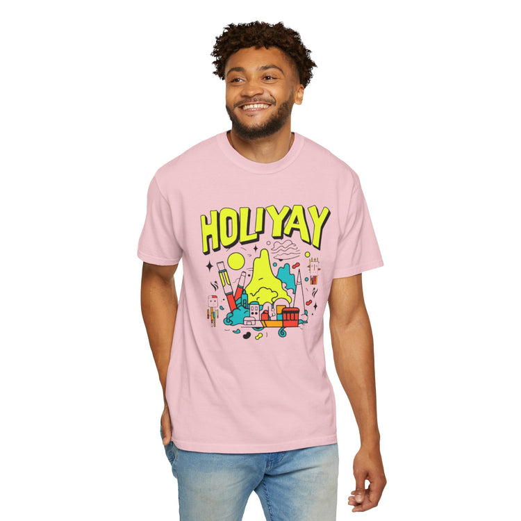 Holi-Yay Graphic T-Shirt, Fun Summer Tee, Unique Gift, Casual Wear, Birthday, Holiday Celebration, Unisex Apparel Printify