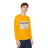 Thanksgiving Youth Long Sleeve Tee, Gather Together Shirt, Kids Long Sleeve Shirt, Family Celebration Apparel, Holiday Gift Printify
